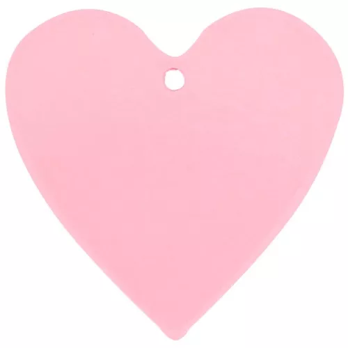 Pendentif coeur 31x32 mm en acrylique transparent - Rose x1