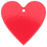 Pendentif coeur 31x32 mm en acrylique transparent - Rouge x1|raw }}