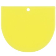 Pendentif demi-lune en acrylique opaque 29x33 mm - Jaune fluo x1