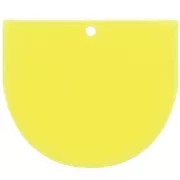 Pendentif demi-lune en acrylique opaque 29x33 mm - Jaune fluo x1