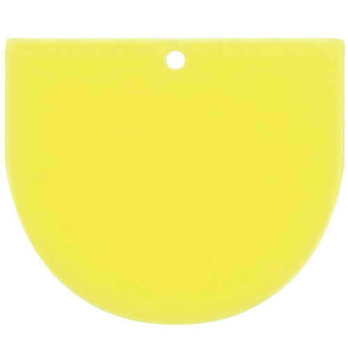 Pendentif demi-lune en acrylique opaque 29x33 mm - Jaune fluo x1