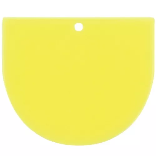 Pendentif demi-lune en acrylique opaque 29x33 mm - Jaune fluo x1