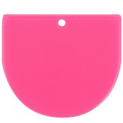 Pendentif demi-lune en acrylique opaque 29x33 mm - Fuchsia x1