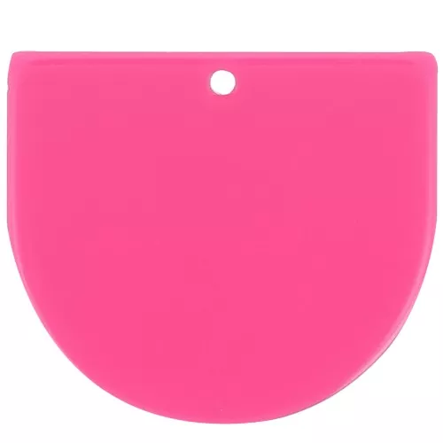 Pendentif demi-lune en acrylique opaque 29x33 mm - Fuchsia x1
