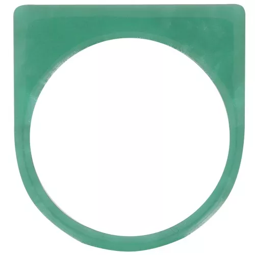 Bague plate en acétate transparent - Taille 51 - Vert foncé x1