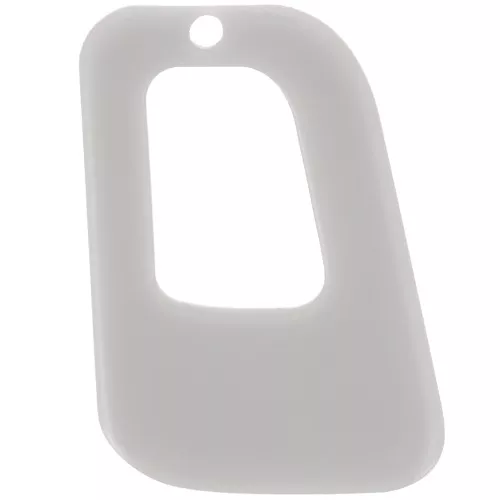 Pendentif géométrique évidé en acrylique opaque 26x18 mm - Gris x1