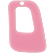 Pendentif géométrique évidé en acrylique opaque 26x18 mm - Vieux rose x1|raw }}