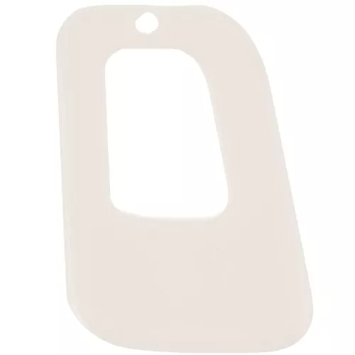 Pendentif géométrique évidé en acrylique opaque 26x18 mm - Crème x1