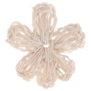 Pendentif fleur en raphia 40 mm - Naturel x1