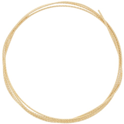 Fil semi-dur - recuit - rond diamanté 1.2 mm - Argent 925 Doré à l'or fin x1m
