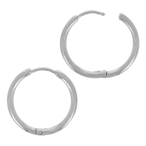 Créoles rondes 20 mm - Fil 2 mm - Acier Inoxydable 304L x2