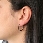 Créoles rondes 20 mm - Fil 2 mm - Acier Inoxydable 304L x2