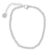 Bracelet maille Forçat martelée 3.3 mm - Acier inoxydable 304 x16cm|raw }}