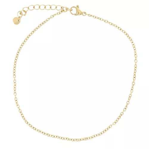 Bracelet maille Forçat limée 1.65 mm - Acier inoxydable 304L Doré x21cm