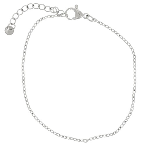 Bracelet maille Forçat limée 1.55 mm - Acier inoxydable 304 x16.5cm