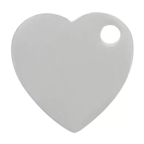 Sequin coeur 10 mm - médaille à graver - Acier inoxydable 304 x1