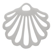 Breloque coquillage ajouré 15x16 mm - Acier inoxydable 304 x1|raw }}