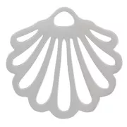 Breloque coquillage ajouré 15x16 mm - Acier inoxydable 304 x1