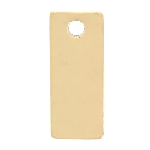 Breloque rectangle 12x5 mm - Acier inoxydable 304 Doré x1