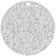Pendentif rond 36 mm en plexiglas - Pailleté Argenté x1|raw }}