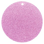 Pendentif rond 36 mm en plexiglas - Pailleté Violet Clair x1