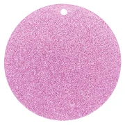Pendentif rond 36 mm en plexiglas - Pailleté Violet Clair x1