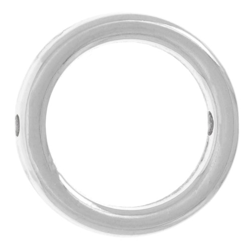 Intercalaire cercle évidé 13 mm - Placage Argent fin vieilli x1