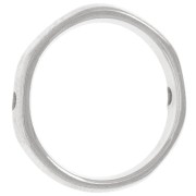 Intercalaire cercle irrégulier évidé 17 mm - Placage Argent fin vieilli x1|raw }}