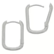 Dormeuses ovales 16x12 mm à décorer - Placage Argent fin vieilli x2