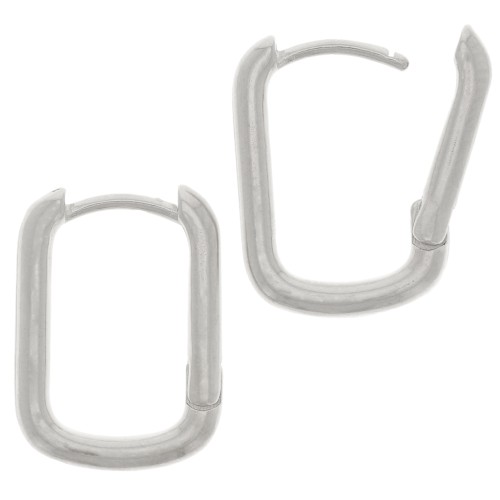 Dormeuses ovales 16x12 mm à décorer - Placage Argent fin vieilli x2