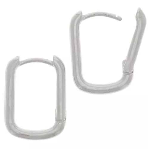 Dormeuses ovales 16x12 mm à décorer - Placage Argent fin vieilli x2