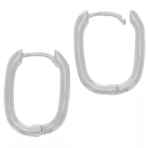 Dormeuses ovales 18x14 mm à décorer - Placage Argent fin vieilli x2