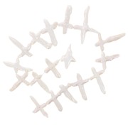 Perle croix irrégulière - perle d'eau douce Keshi 30 - 40 mm - Blanc x1