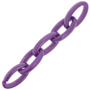 Maillon ovale en acrylique 35x19 mm - Marbré Violet foncé x1|raw }}