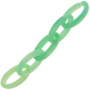Maillon ovale en acrylique transparent 35x19 mm - Marbré Vert clair - Vert foncé|raw }}