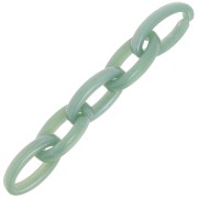 Maillon ovale en acrylique 35x19 mm - Marbré Vert d'eau x1|raw }}