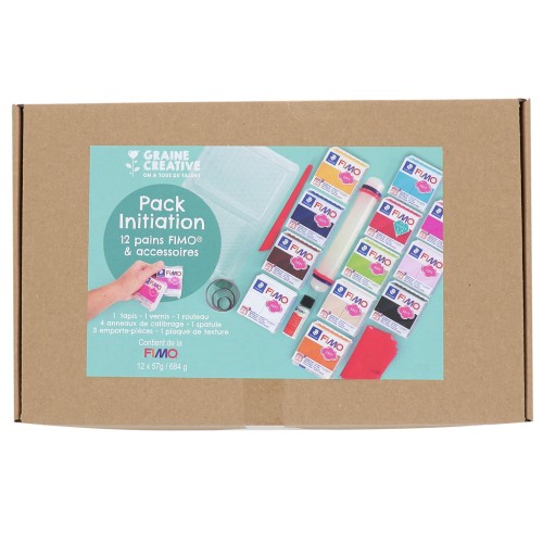 Boite d'initiation - 12 pains Fimo Soft et Effect et accessoires
