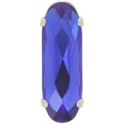 Cristal serti Aurora A4161 Long Classical Oval 21x7 mm - Rhodié - Capri Blue x1|raw }}