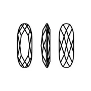 Cristal serti Aurora A4161 Long Classical Oval 21x7 mm - Doré - Capri Blue x1