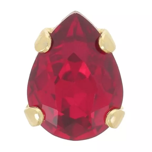 Cristal serti Aurora A4320 Drop 8x6 mm - Doré - Ruby x1