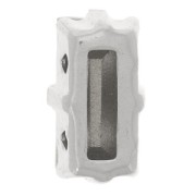 Cristal serti Aurora A4500 Baguette 10x5 mm - Rhodié - Rose x1