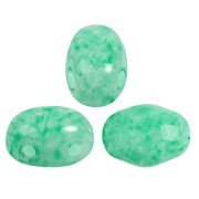 Perles en verre Samos® par Puca® 7x5 mm - Milky Green Turquoise x10g|raw }}