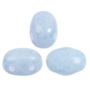 Perles en verre Samos® par Puca® 7x5 mm - Milky Light Sapphire x10g