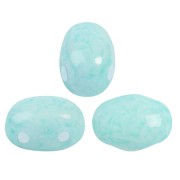 Perles en verre Samos® par Puca® 7x5 mm - Milky Turquoise x10g
