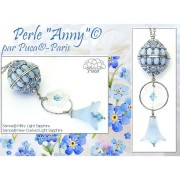 Perles en verre Samos® par Puca® 7x5 mm - Milky Turquoise x10g