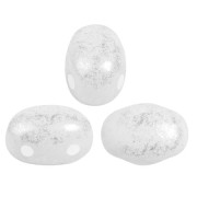 Perles en verre Samos® par Puca® 7x5 mm - Milky White x10g|raw }}