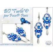 Perles en verre Samos® par Puca® 7x5 mm - Metalust Electric Green x10g