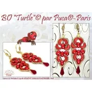 Perles en verre Samos® par Puca® 7x5 mm - Metalust Hot Pink x10g