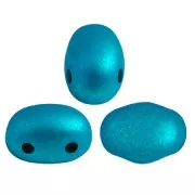Perles en verre Samos® par Puca® 7x5 mm - Metalust Turquoise Mat x10g