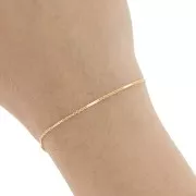 Chaîne maille Forçat alternée Fantaisie (1x1) 1.3 mm Gold Filled (or laminé)  x50cm